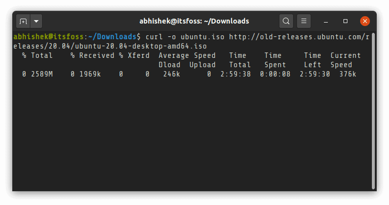 Download Files In Linux Command line using curl